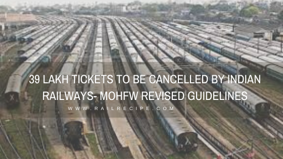 39 Lakh Tickets to Be Cancelled By Indian Railways- MOHFW Revised Guidelines