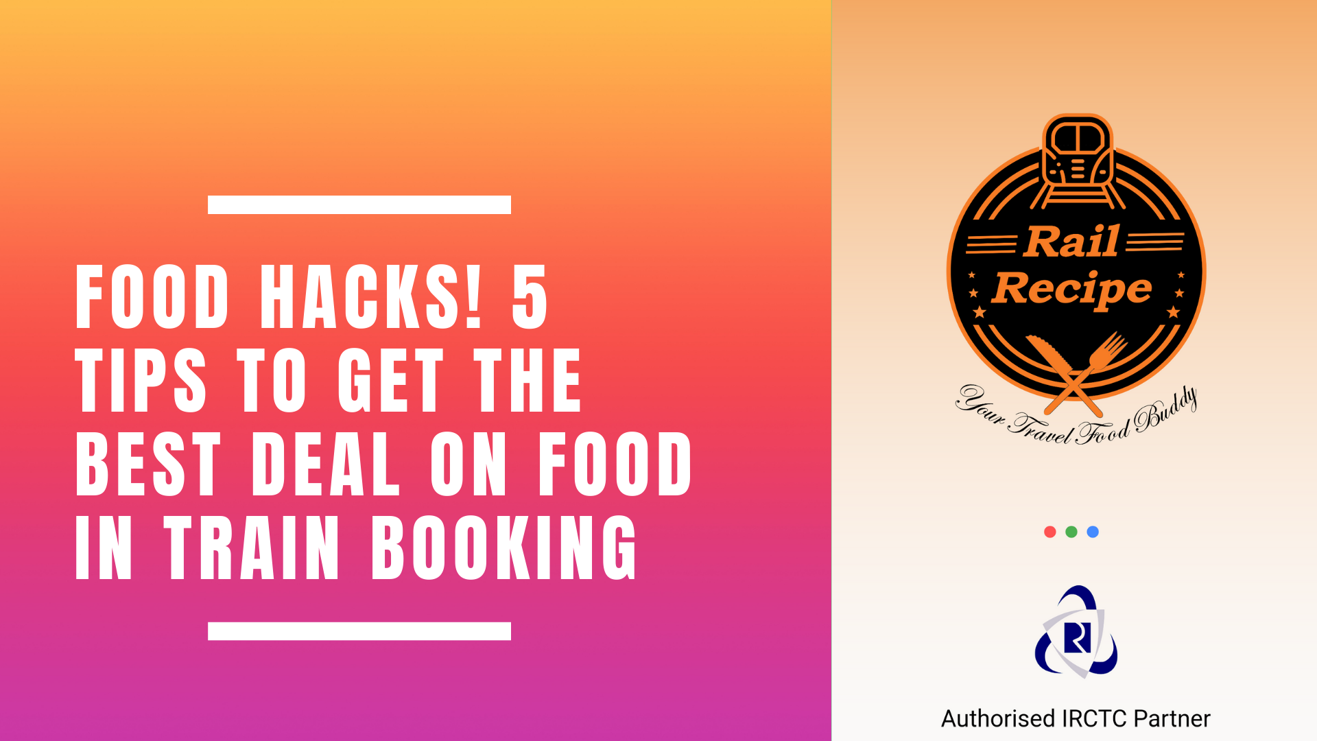 BEST Deal on Food in Train Booking