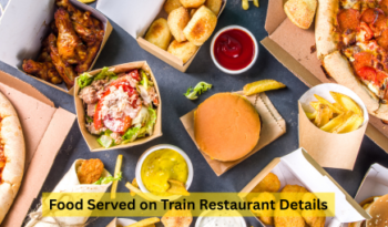food served on train restaurant