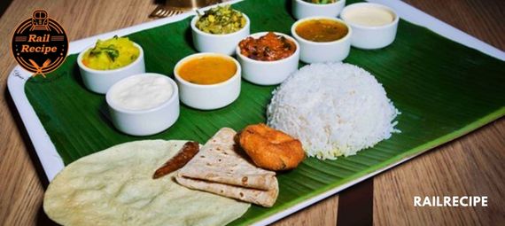 south indian thali on train