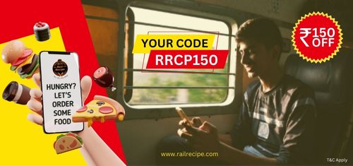 Discount on train food order from railrecipe
