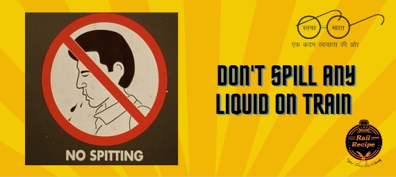 don't spill any liquid on train